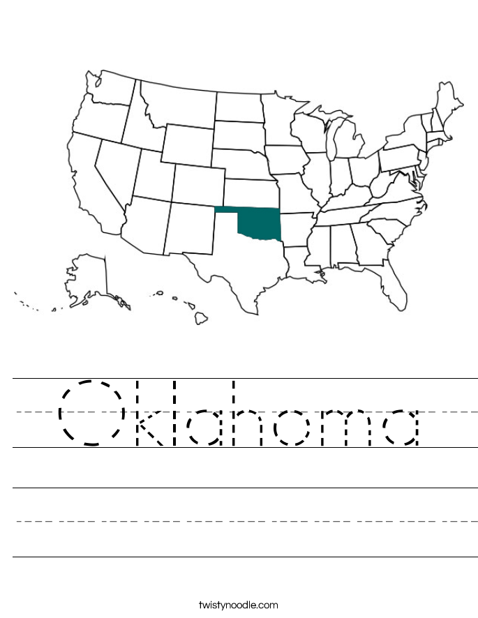 Oklahoma Worksheet - Twisty Noodle