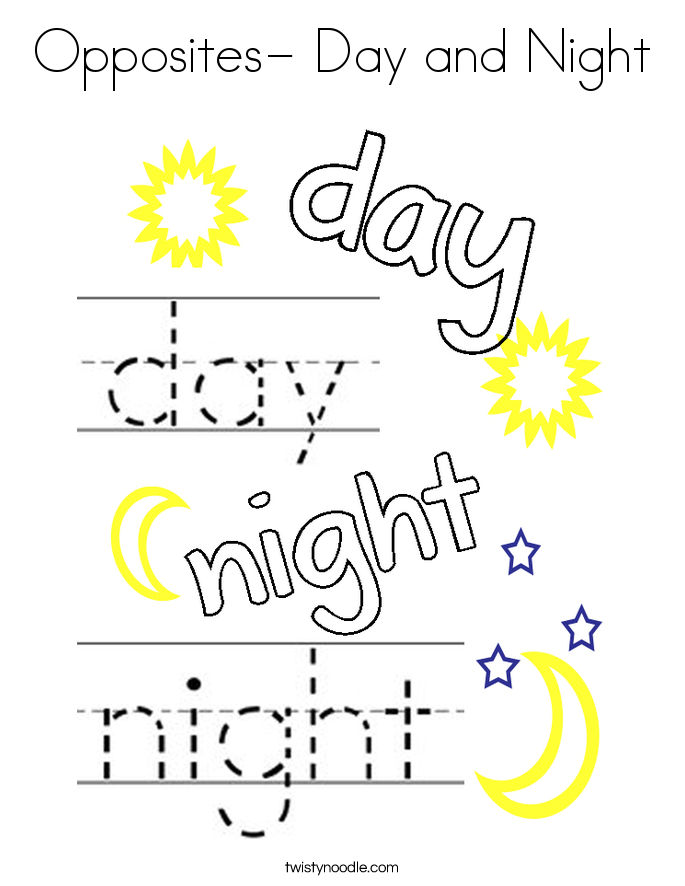 day and night coloring pages - photo #7