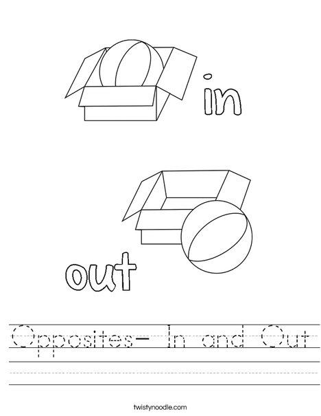 In And Out Worksheets - Opposites In And Out Worksheet Twisty Noodle in and out worksheets opposites in and out worksheet twisty noodle