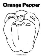 Orange Pepper Coloring Page