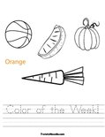 Color of the Week! Worksheet