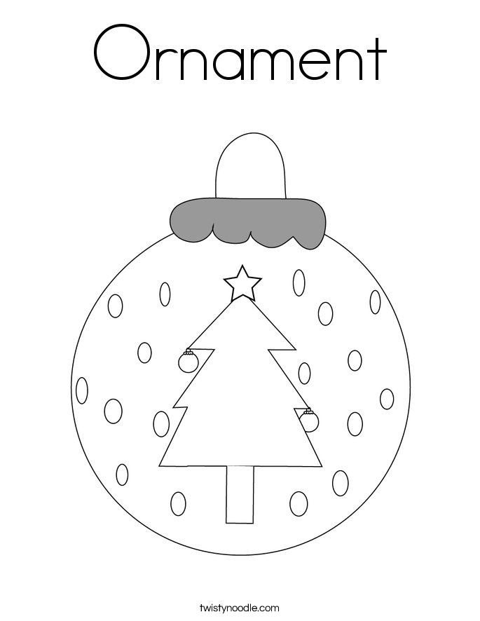 christmas ornament coloring pages - photo #48