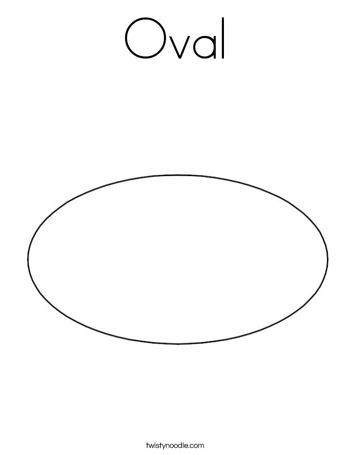 Oval Coloring Page Twisty Noodle
