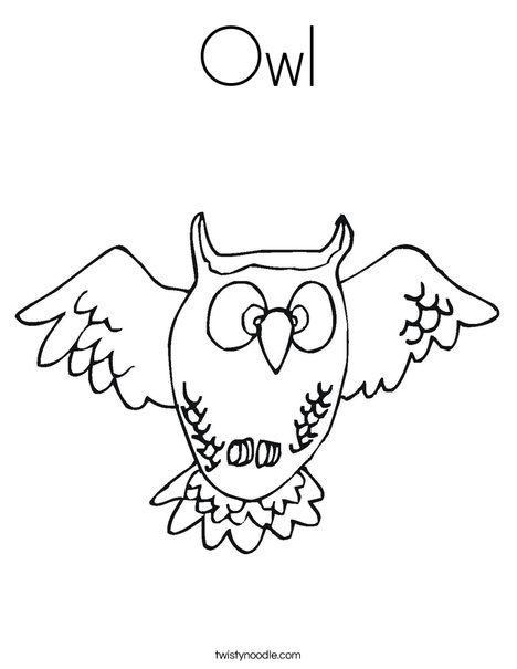 Owl Coloring Page - Twisty Noodle