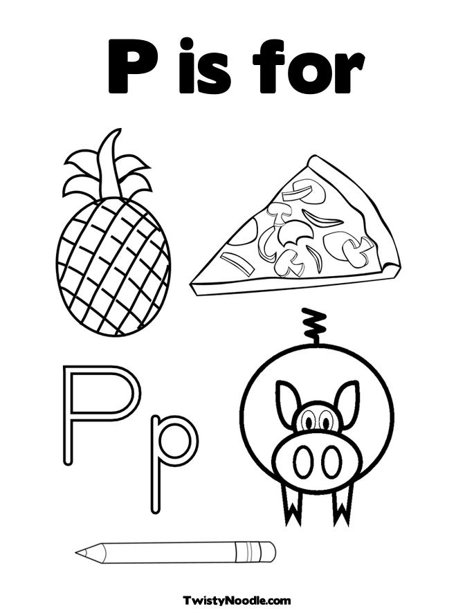 p is for penguin coloring pages - photo #26