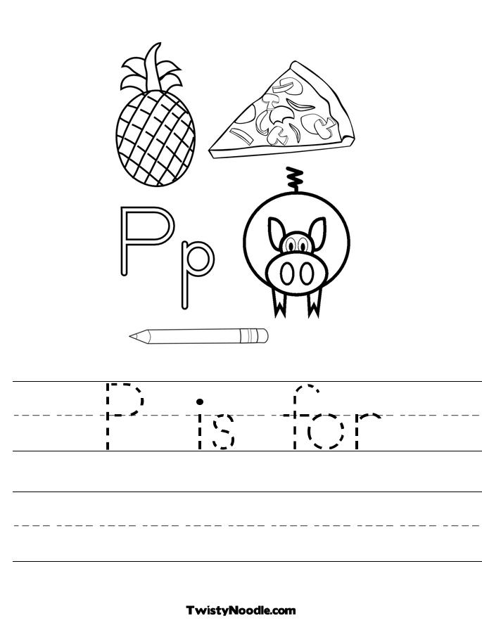 P is for Worksheet