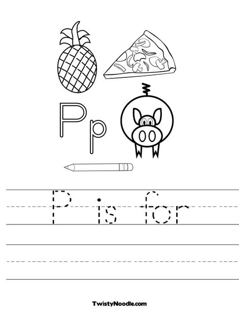 P is for Worksheet