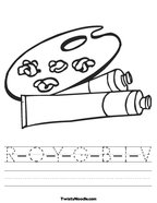 R-O-Y-G-B-I-V Handwriting Sheet