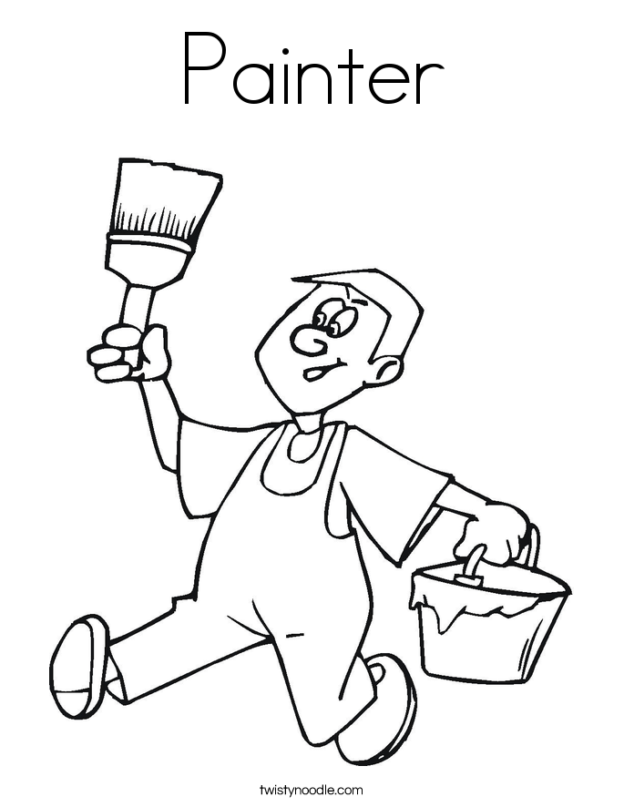 painter coloring pages - photo #1