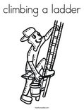 climbing a ladder Coloring Page