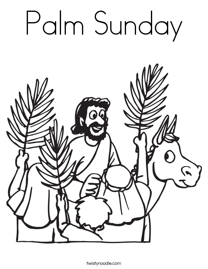 palm sunday coloring pages religious free - photo #19