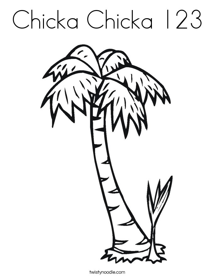 Chicka Chicka 123 Coloring Page - Twisty Noodle