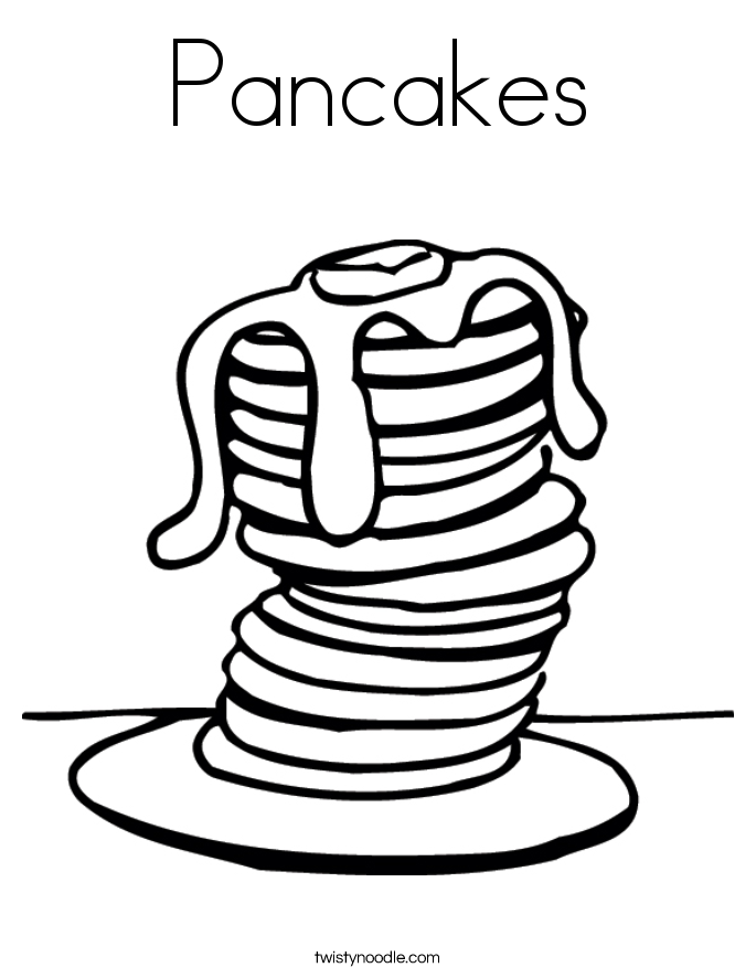 pancake coloring pages - photo #2