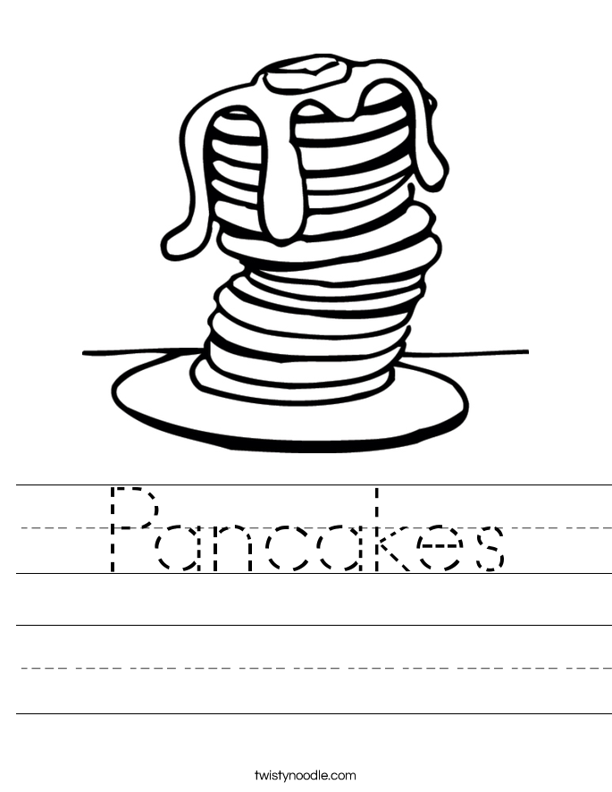 pancake coloring pages - photo #12