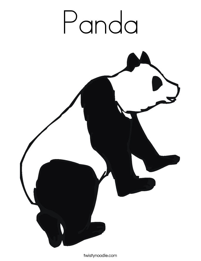 Gambar Black Bear Coloring Page Twisty Noodle Panda Printable Di  Gambar Black Bear Coloring Page Twisty Noodle Panda Printable Di