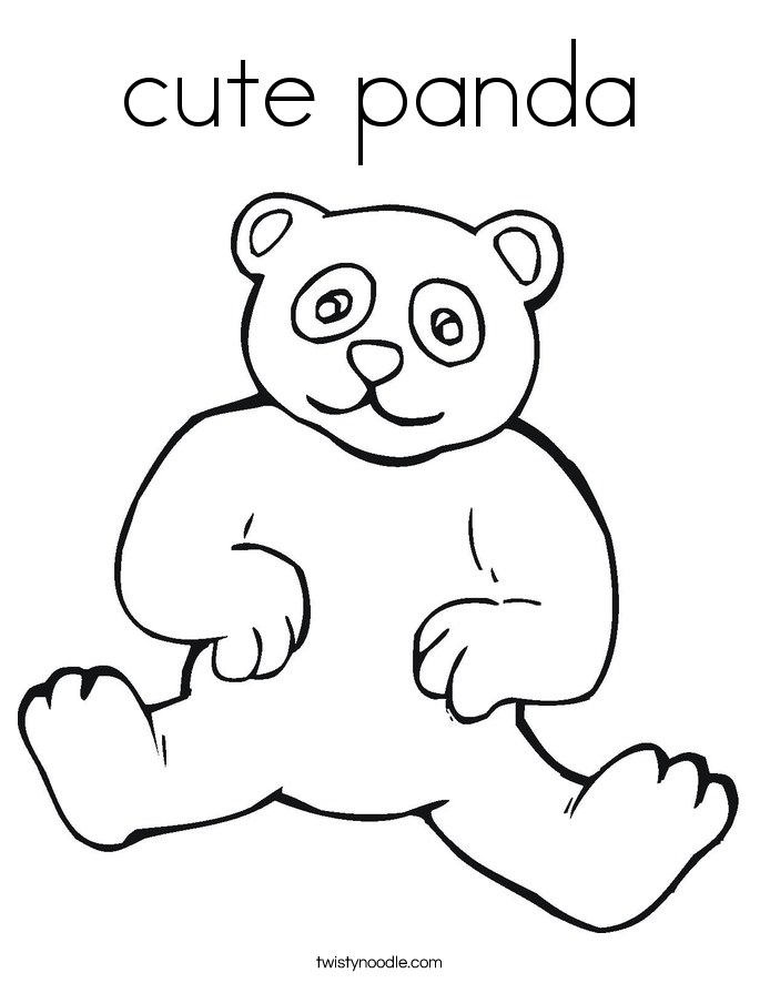 cute panda coloring page