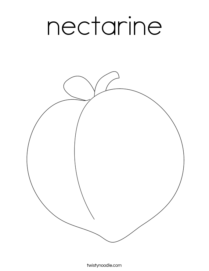 nectarine coloring page