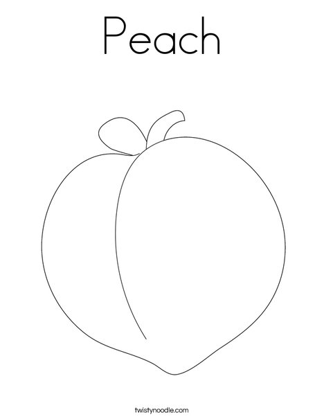 Peach Coloring Page - Twisty Noodle