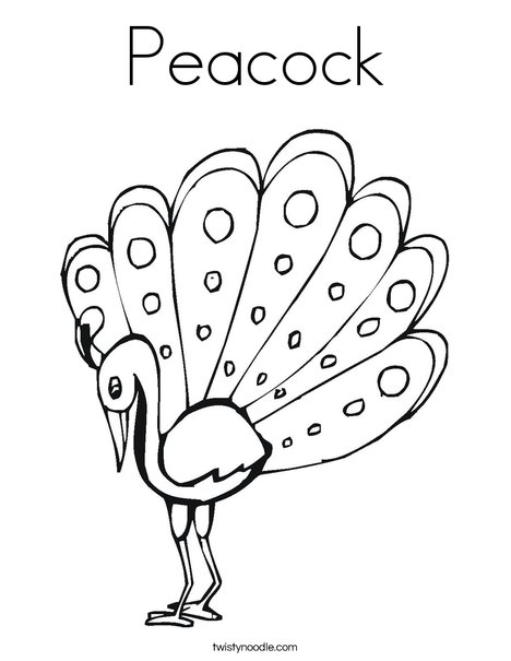 peacock coloring page