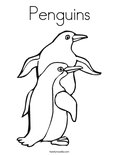 Penguins Coloring Page - Twisty Noodle