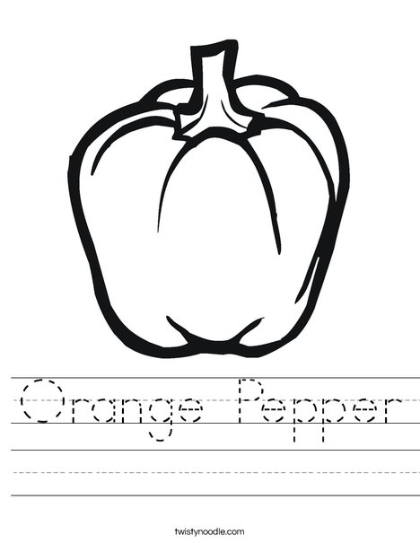 Orange Pepper Worksheet - Twisty Noodle