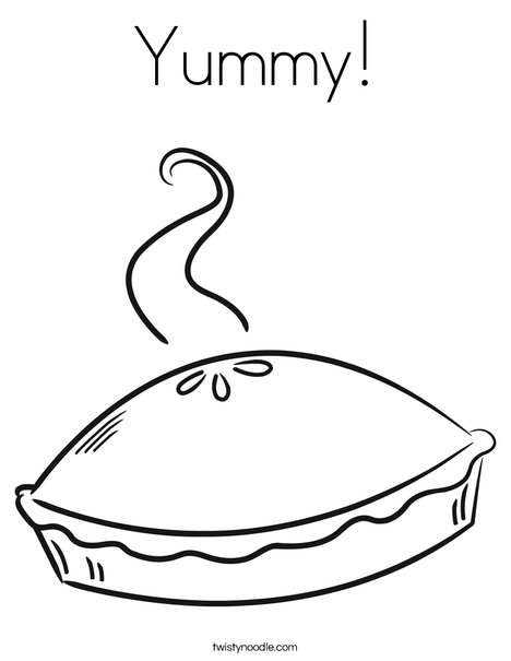 pie coloring page