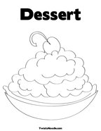 Dessert Coloring Page