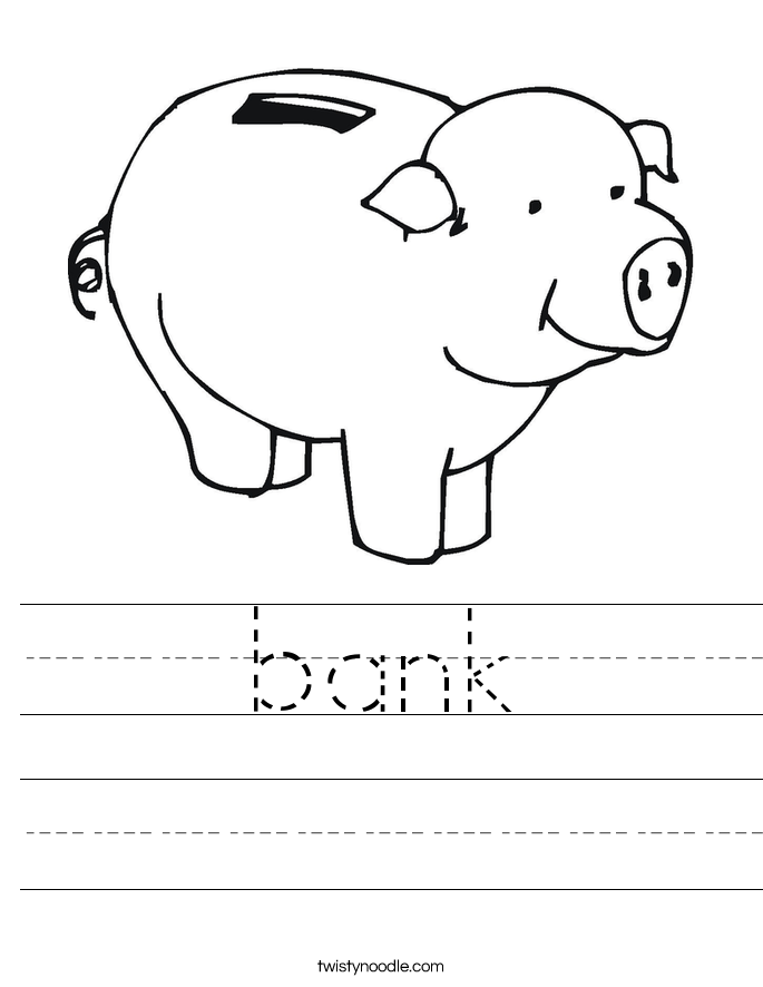 bank Worksheet - Twisty Noodle