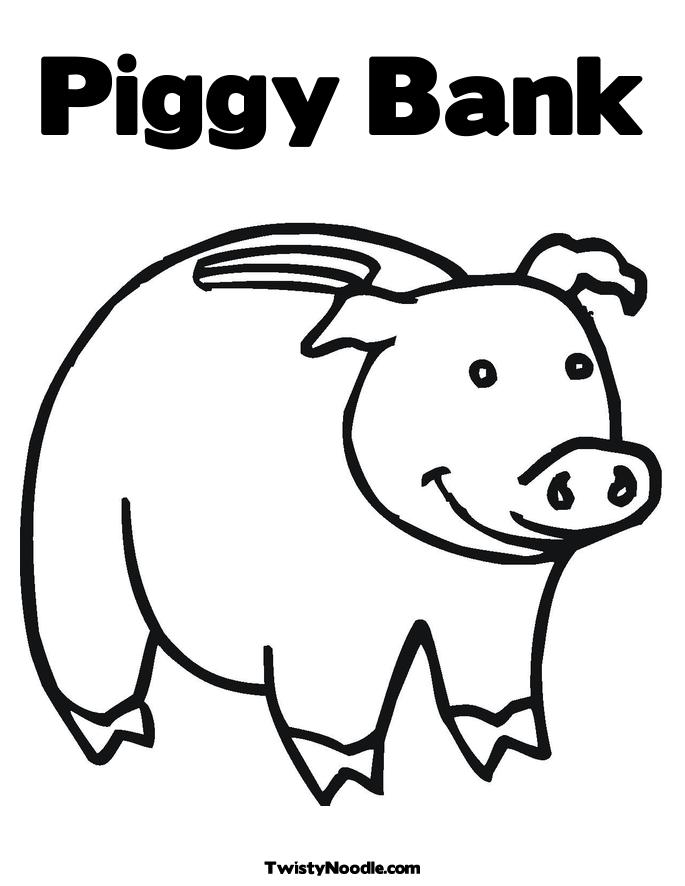 Coloring Piggy Bank