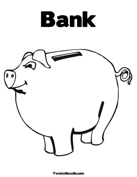 Coloring Piggy Bank