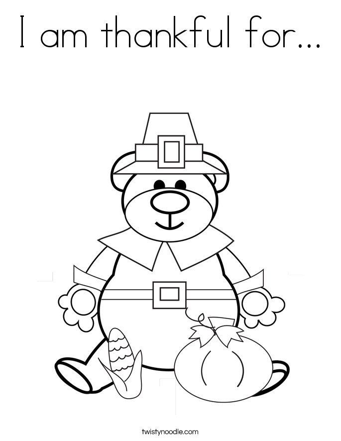i am thankful coloring pages - photo #12