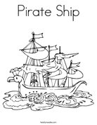 Pirate Ship Coloring Page