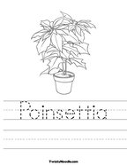 Poinsettia Handwriting Sheet