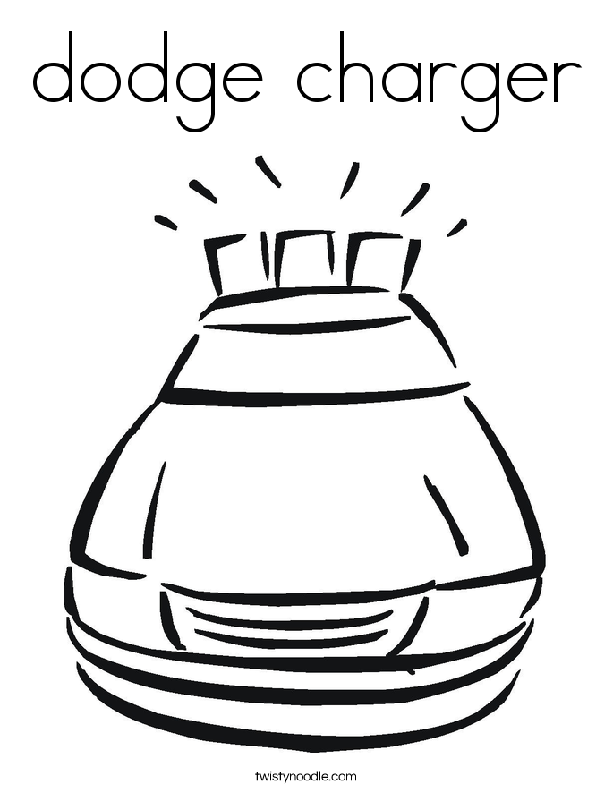 dodge charger Coloring Page - Twisty Noodle