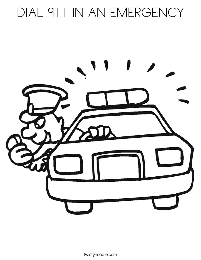 call 911 coloring pages - photo #21