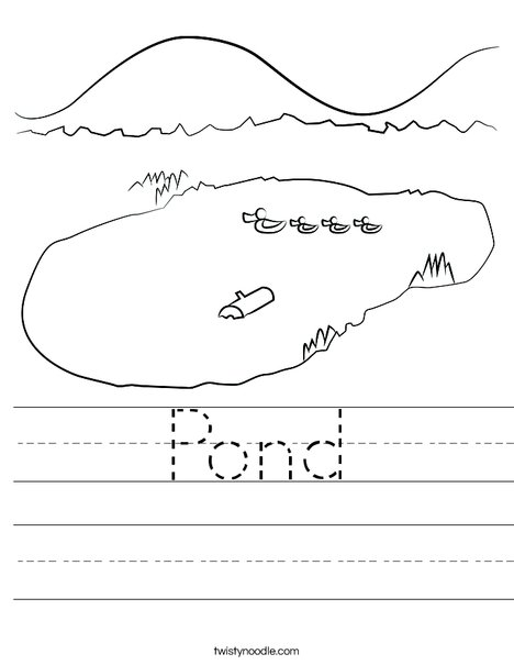 Pond Worksheet Twisty Noodle