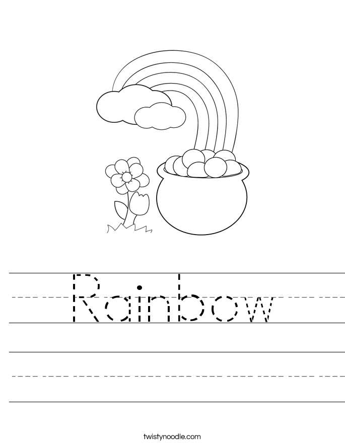 Rainbow Worksheet - Twisty Noodle