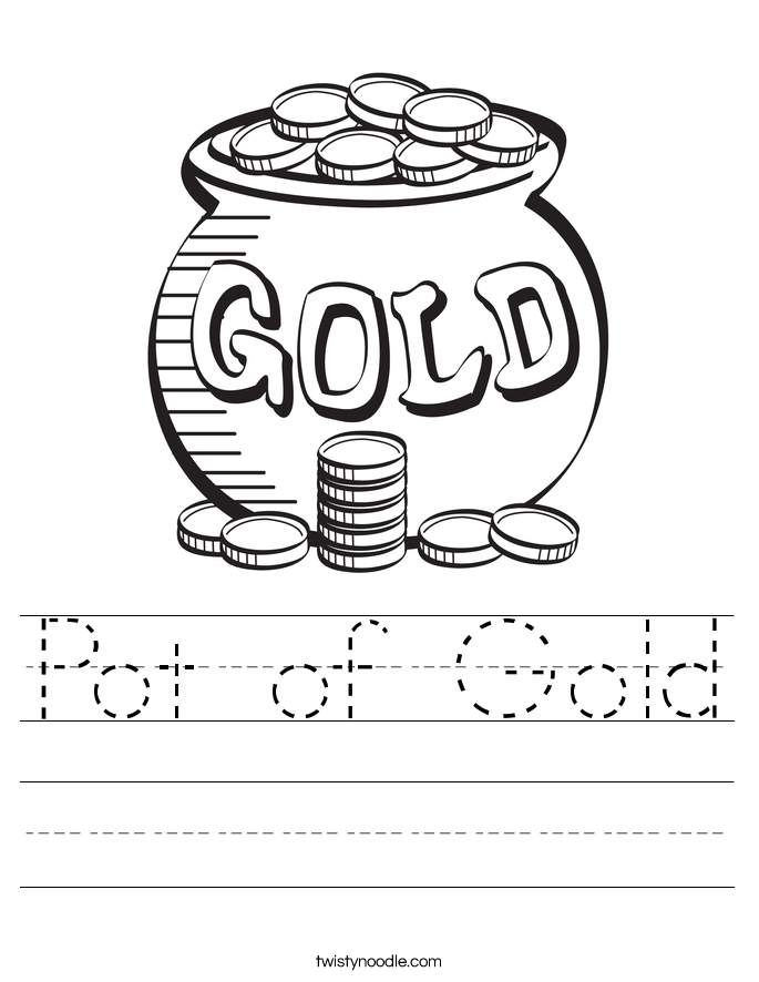 Gold Worksheets pot of gold worksheet twisty noodle Gold Worksheets pot of gold worksheet twisty noodle