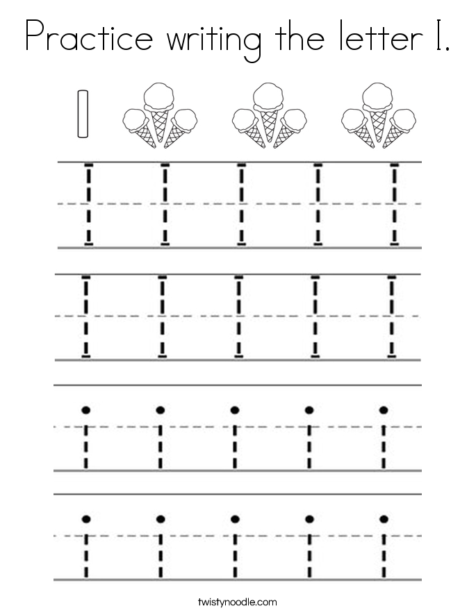 Letter I Template For Preschool