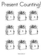 Present Counting Coloring Page