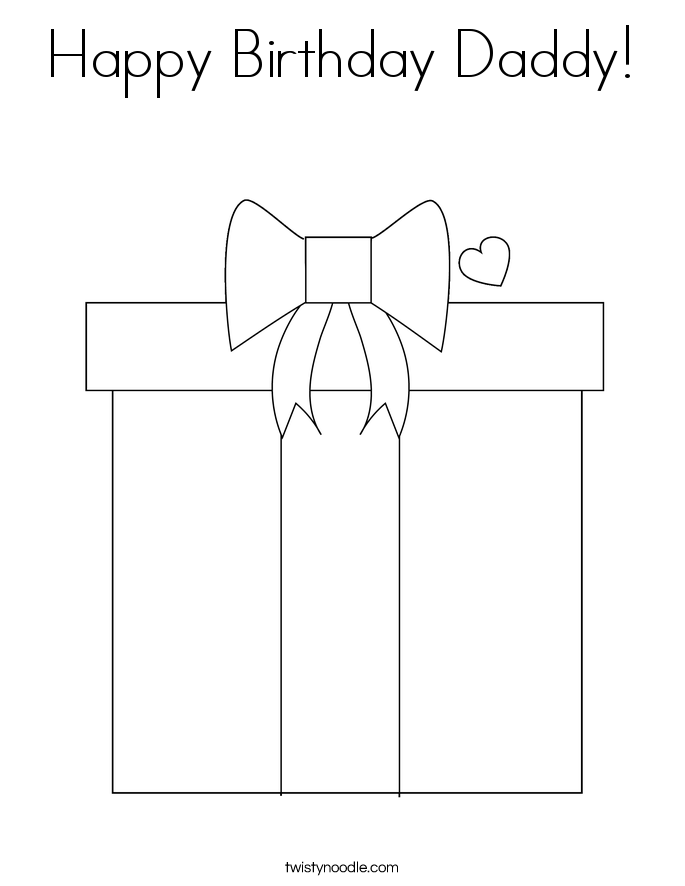 happy birthday daddy coloring page