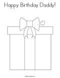 Happy Birthday Daddy Coloring Page - Twisty Noodle