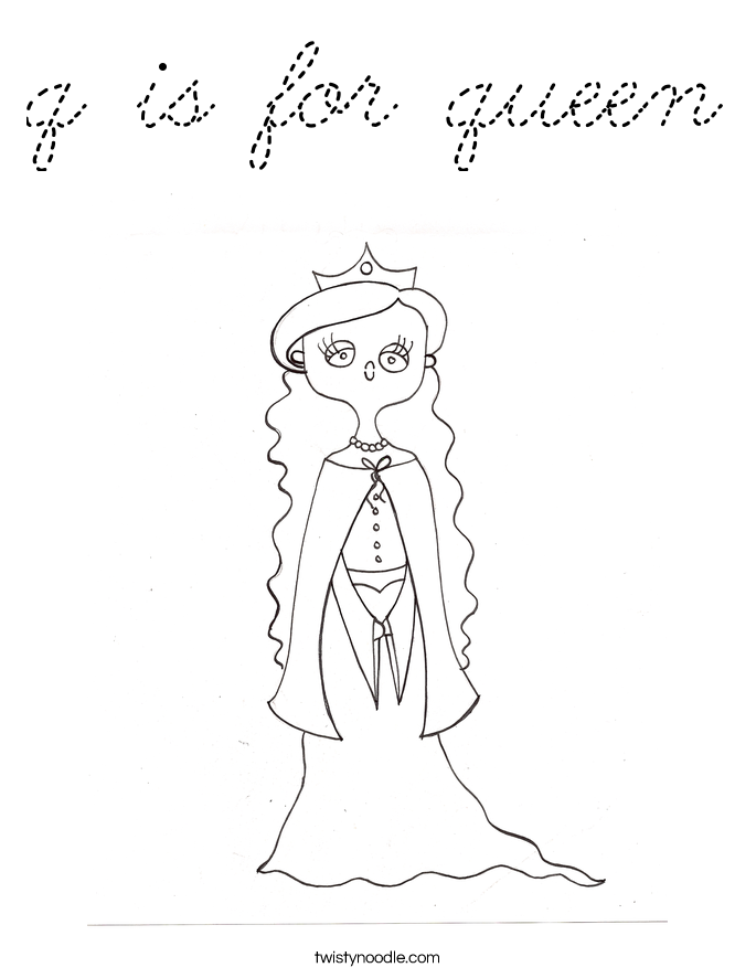 p is for princess coloring pages - photo #29