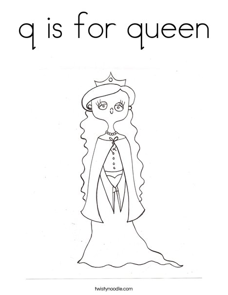 q is for queen printable coloring pages - photo #11