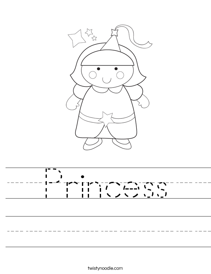 Princess Worksheet - Twisty Noodle