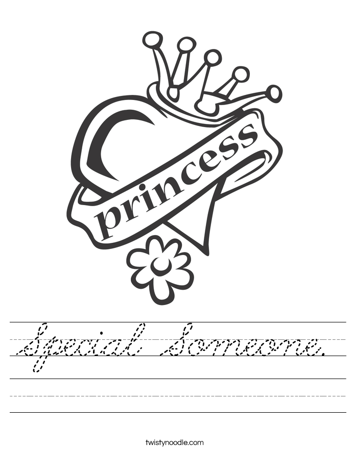 special someone worksheet cursive twisty noodle special someone worksheet cursive twisty noodle