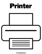 Printer Coloring Page