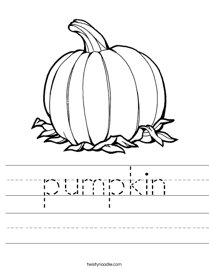 pumpkin Worksheet - Twisty Noodle