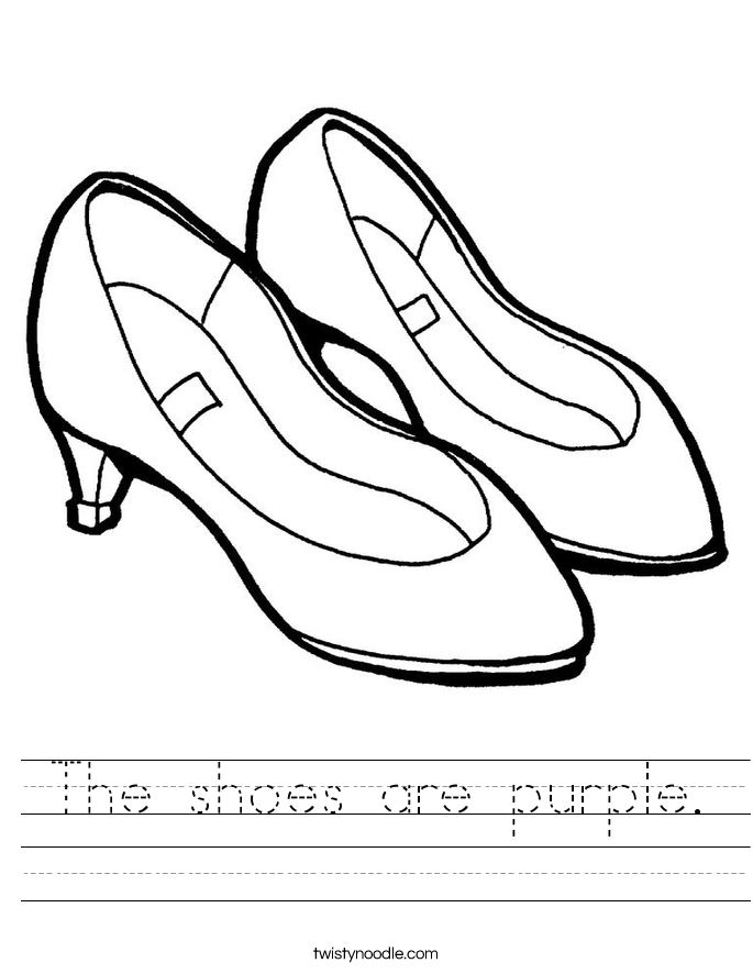 pairs of shoes coloring pages - photo #8