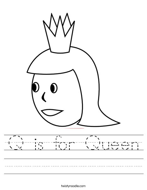 q is for queen printable coloring pages - photo #29